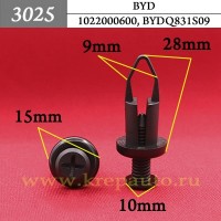 1022000600, BYDQ831S09 - Автокрепеж для BYD