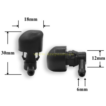 Форсунка стеклоомывателя заднего стекла универсальная
