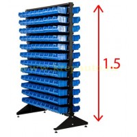 Стойка двустороннняя 1.5 м синяя с ящиками