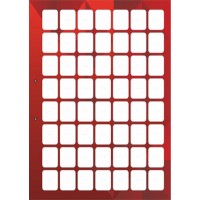 Красный двусторонний стенд на 48 клеток для автокрепежа