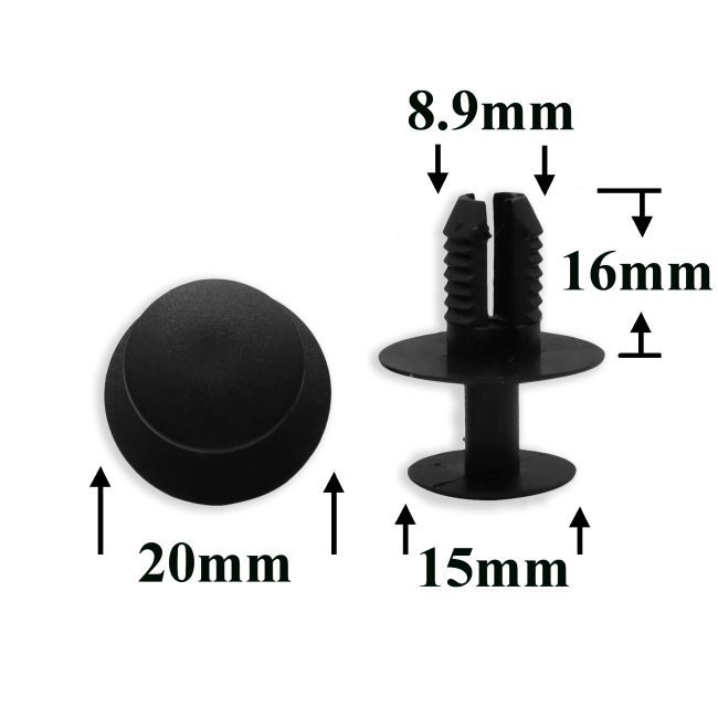 Пистон крепления бампера, защиты, отделки для Mercedes, BMW, Mini, Smart, Mitsubishi, Volvo