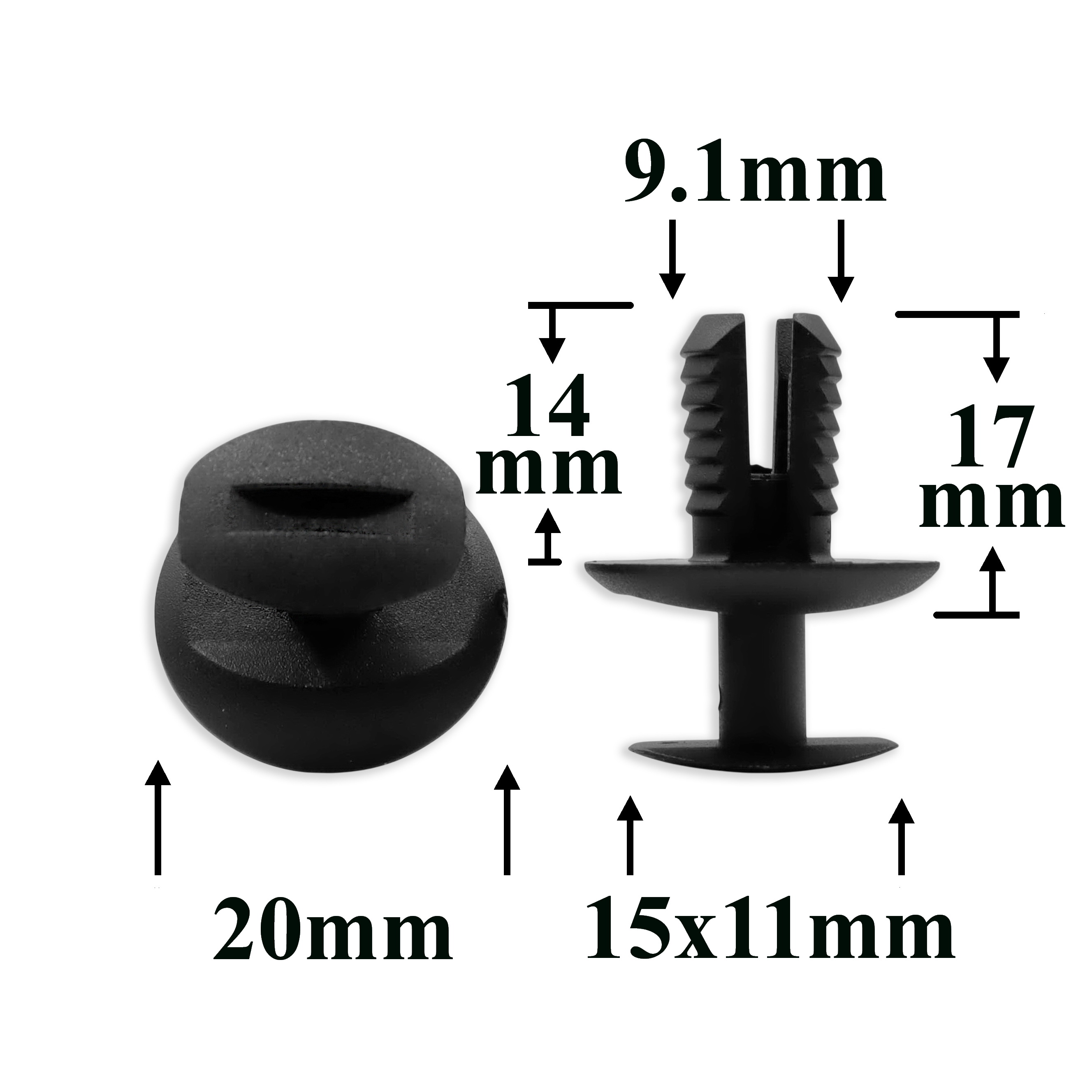1859 Автокрепеж для Mercedes, Audi, Seat, Skoda, Volkswagen