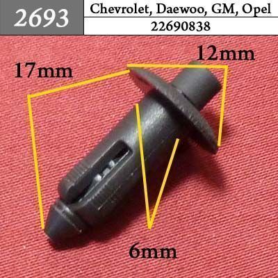2693 Автокрепеж для GM, Chrysler, Dodge, Jeep