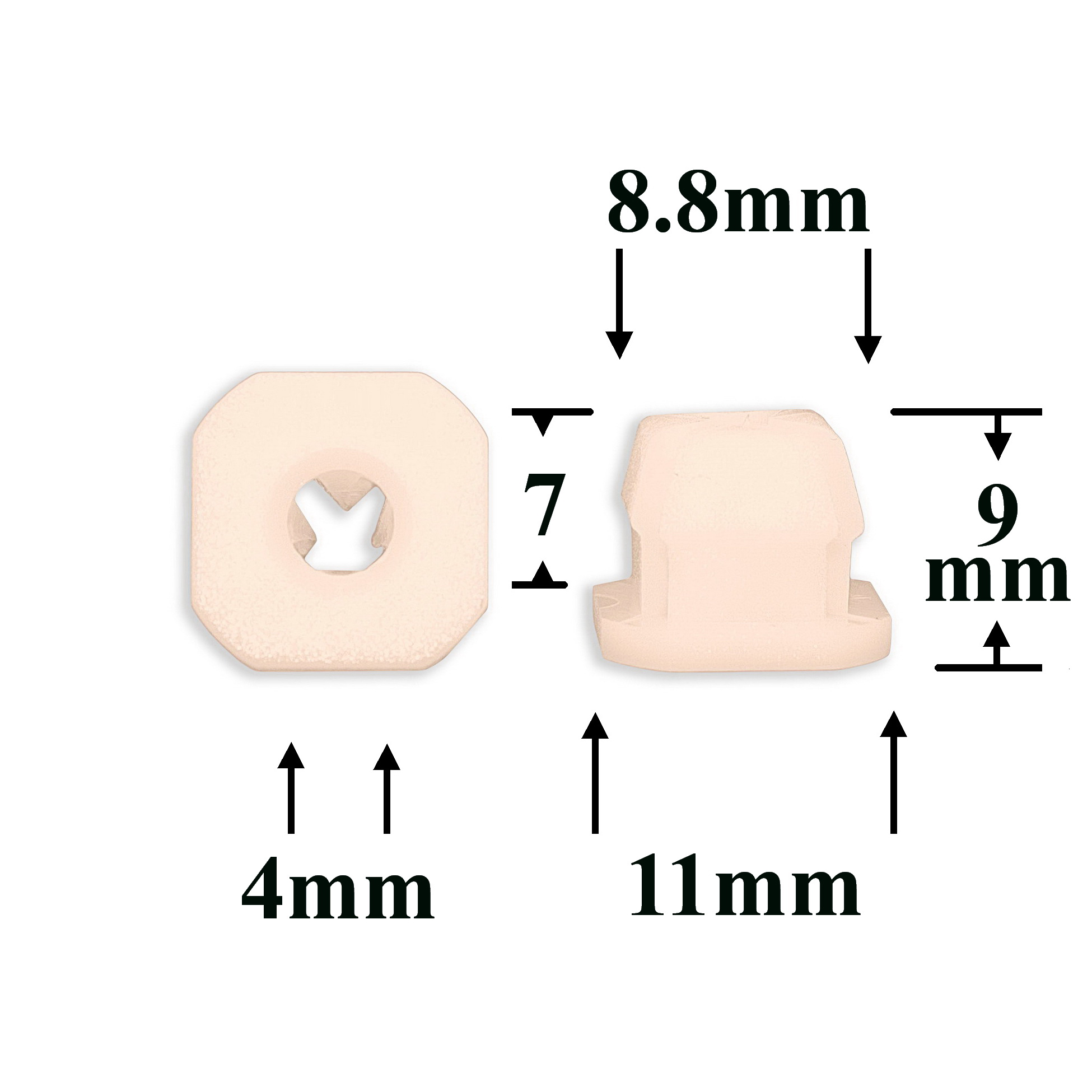 0675 Клипса под саморез GM, Chrysler, Dodge, Jeep