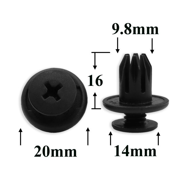 Пистон крепления бампера для Acura, Honda, GM, Chrysler, Ssang Yong, Subaru, BMW, Mini эконом