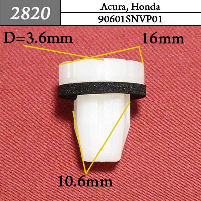 2820 Клипса под саморез Acura, Honda