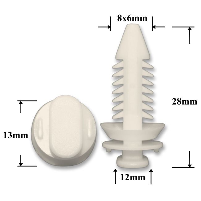 Клипса фигурная внутренней отделки для GM, Chrysler, Dodge, Jeep