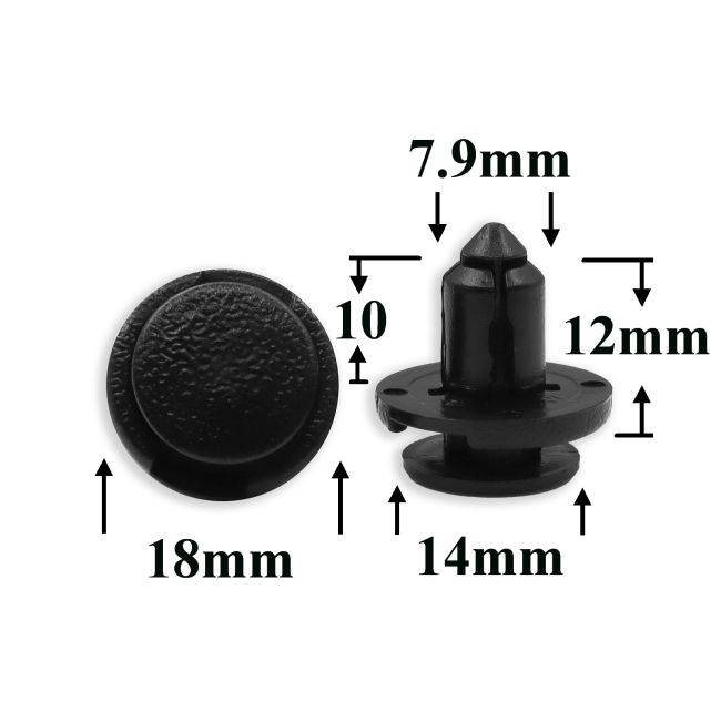 Пистон распорный крепления бампера для Citroen, Peugeot, Infiniti, Nissan, Lexus, Toyota
