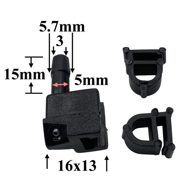 F241 Форсунка стеклоомывателя лобового стекла универсальная