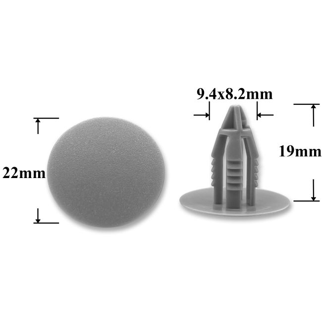 Клипса крепления отделки багажника для BMW, Mini серая