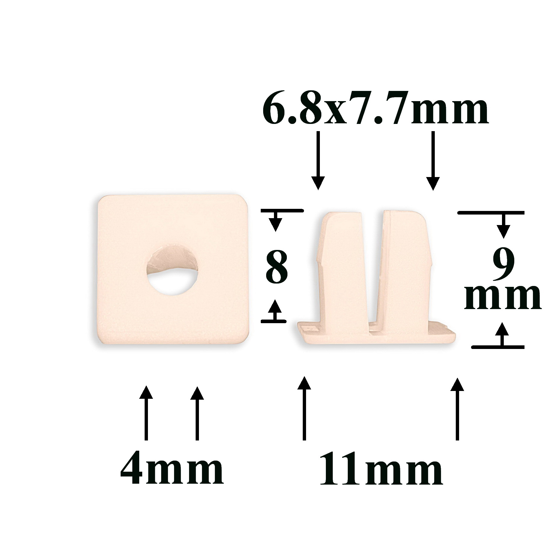 0654 Клипса под саморез VAG, GM, Chrysler, Dodge, Jeep, Citroen, Mercedes