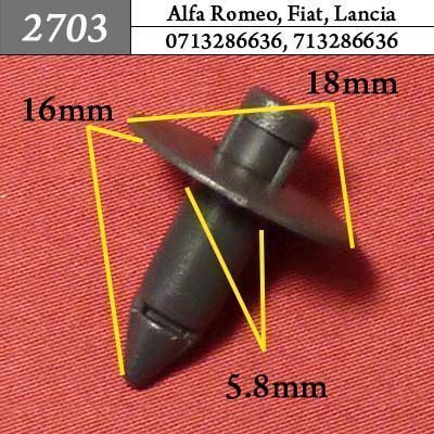 2703 Автокрепеж для Alfa Romeo, Fiat, Lancia