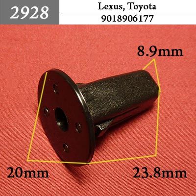 2928 Клипса под саморез Lexus, Toyota