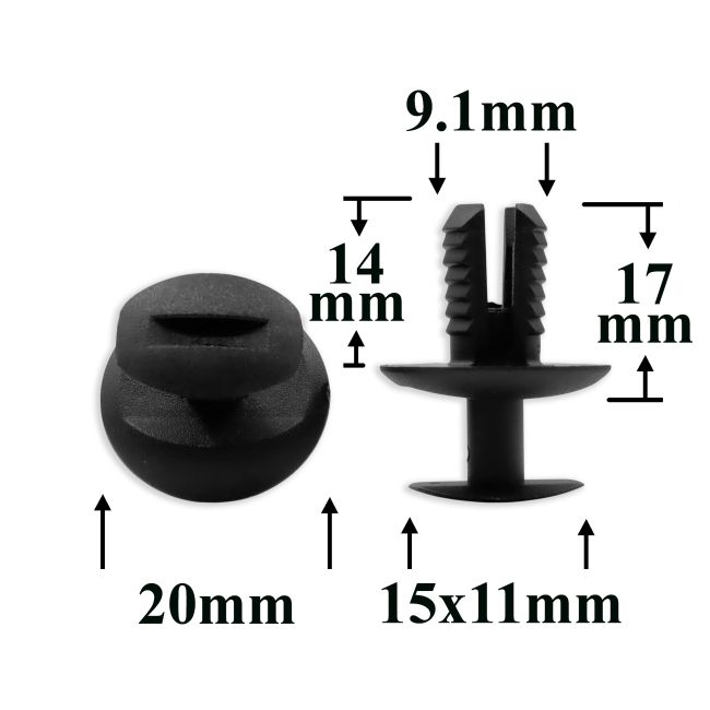 1859 Автокрепеж для Mercedes, Audi, Seat, Skoda, Volkswagen