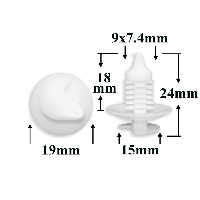 Клипса крепления внутренней обшивки для Renault, Audi, Seat, Skoda, Volkswagen