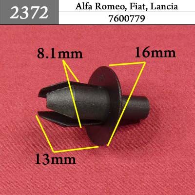 2372 Автокрепеж для Alfa Romeo, Fiat, Lancia