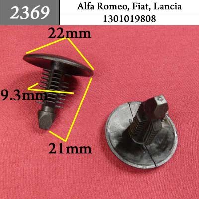 2369 Автокрепеж для Alfa Romeo, Fiat, Lancia, Citroen, Peugeot
