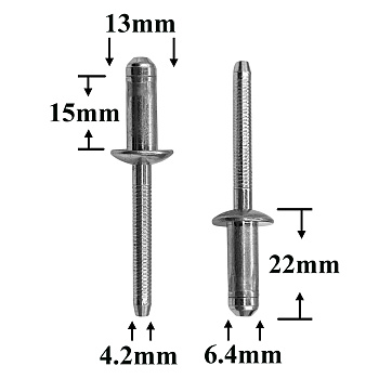 Заклепка вытяжная 6,4x15