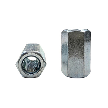 Гайка М6х18 удлиненная DIN6334 оцинкованная SW 10