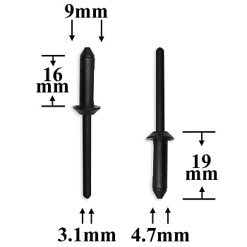 0678 Заклепка пластиковая для GM, Chrysler, Dodge, Jeep