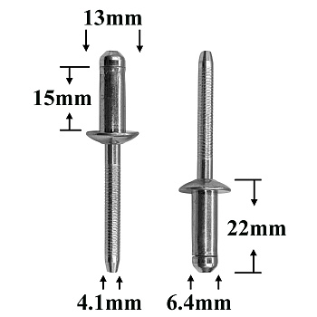 Заклепка вытяжная 6,4x15