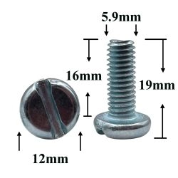 Винт автомобильный М6x16 с цилиндрической головкой, серебристый